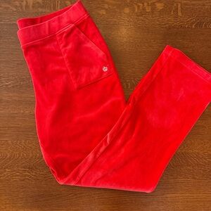 Juicy Couture Vibrant Red Velour Pants